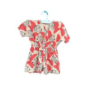 Mini Rodini Organic Cotton Zebra Print Romper 1.5-3 Years